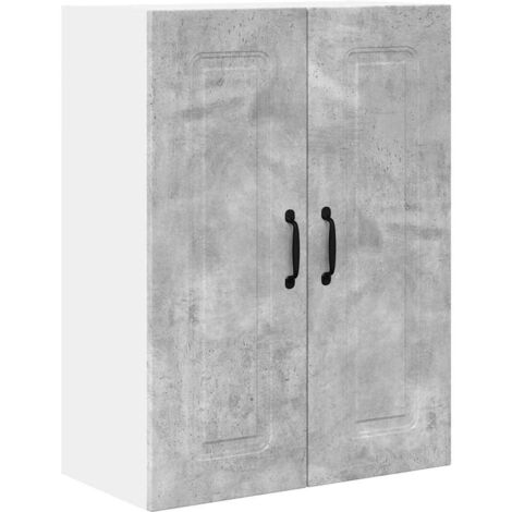 Meuble mural de cuisine，Armoire de cuisine avec étagère Gris béton 60 x 31 x 80 cm CFW59370