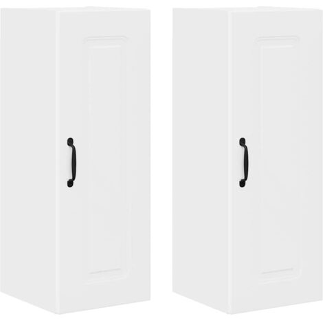 Meuble mural de cuisine，Armoire de cuisine avec porte 2 pcs Blanc 30 x 31 x 80 cm CFW57306