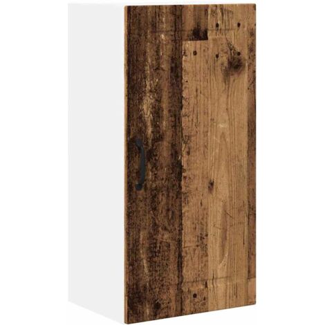 Meuble mural de cuisine，Armoire de cuisine avec porte Bois Ancien 40 x 31 x 80 cm CFW17015
