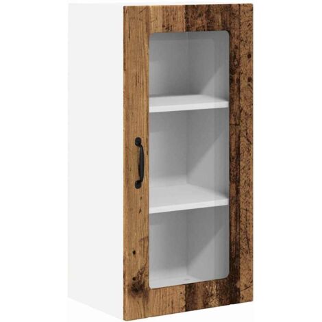 Meuble mural de cuisine，Armoire de cuisine avec porte Bois Ancien 40 x 31 x 80 cm CFW95186