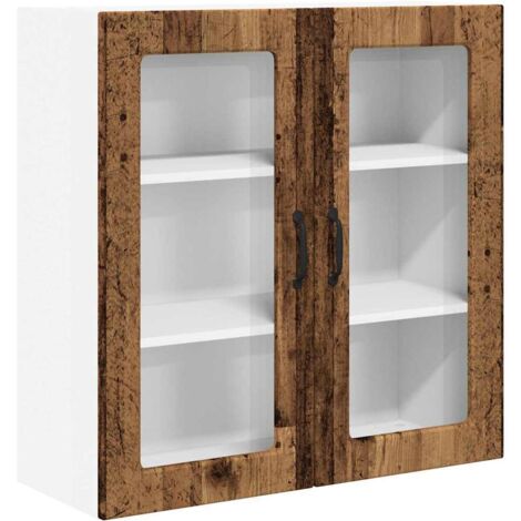Meuble mural de cuisine，Armoire de cuisine avec porte Bois Ancien 80 x 31 x 80 cm CFW42098