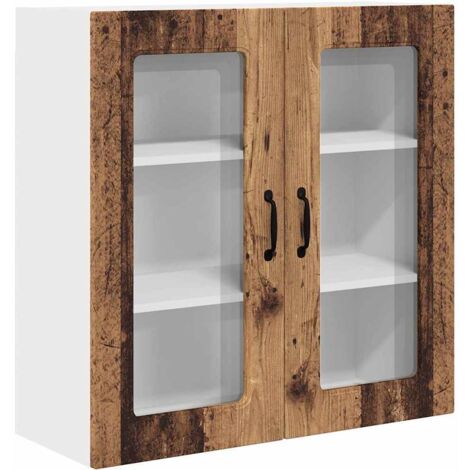 Meuble mural de cuisine，Armoire de cuisine avec porte Bois Ancien 80 x 31 x 80 cm CFW56789