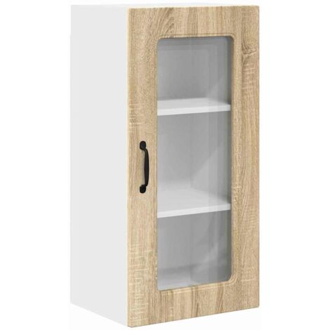 Meuble mural de cuisine，Armoire de cuisine avec porte Chêne Sonoma 40 x 31 x 80 cm CFW94439