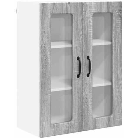 Meuble mural de cuisine，Armoire de cuisine avec porte Gris Sonoma 60 x 31 x 80 cm CFW51887