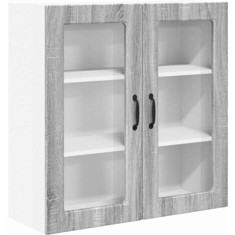 Meuble mural de cuisine，Armoire de cuisine avec porte Gris Sonoma 80 x 31 x 80 cm CFW82347