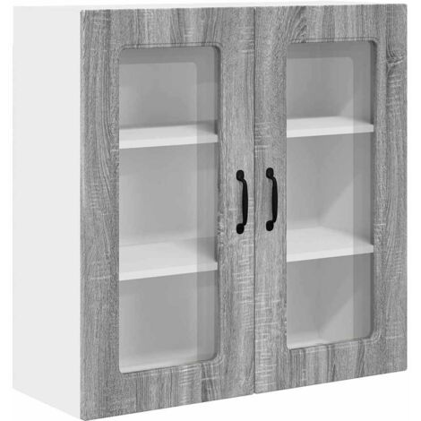 Meuble mural de cuisine，Armoire de cuisine avec porte Gris Sonoma 80 x 31 x 80 cm CFW91094