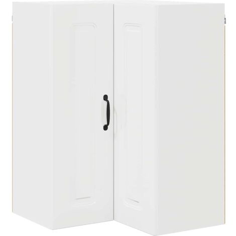 Meuble mural de cuisine，Armoire de cuisine Blanc brillant 57 x 57 x 80 cm CFW67956