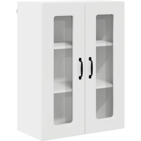 Meuble mural de cuisine，Armoire de cuisine Blanc brillant 60 x 31 x 80 cm CFW78725