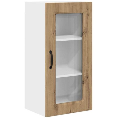 Meuble mural de cuisine，Armoire de cuisine Chêne artisanal 40 x 31 x 80 cm CFW23275