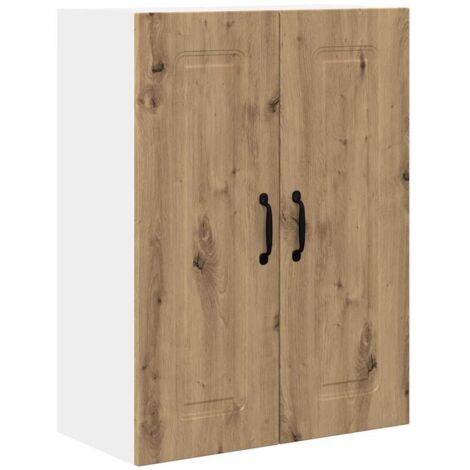 Meuble mural de cuisine，Armoire de cuisine Chêne artisanal 60 x 31 x 80 cm CFW30142