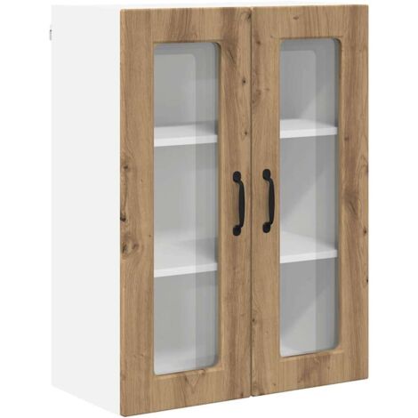 Meuble mural de cuisine，Armoire de cuisine Chêne artisanal 60 x 31 x 80 cm CFW46301