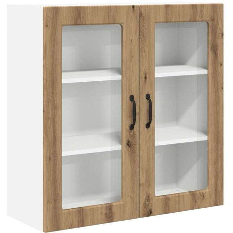 Meuble mural de cuisine，Armoire de cuisine Chêne artisanal 80 x 31 x 80 cm CFW33080