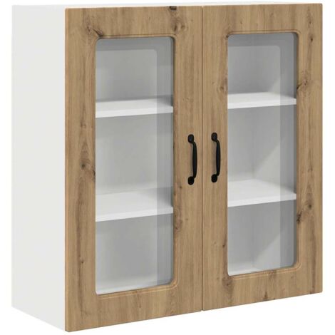 Meuble mural de cuisine，Armoire de cuisine Chêne artisanal 80 x 31 x 80 cm CFW84726
