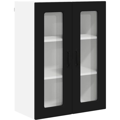 Meuble mural de cuisine，Armoire de cuisine Noir 60 x 31 x 80 cm Bois d'ingénierie CFW14143