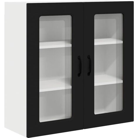 Meuble mural de cuisine，Armoire de cuisine Noir 80 x 31 x 80 cm Bois d'ingénierie CFW63277