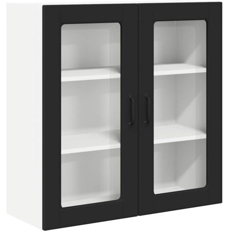 Meuble mural de cuisine，Armoire de cuisine Noir 80 x 31 x 80 cm Bois d'ingénierie CFW64952