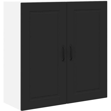 Meuble mural de cuisine，Armoire de cuisine Noir 80 x 31 x 80 cm Bois d'ingénierie CFW83697