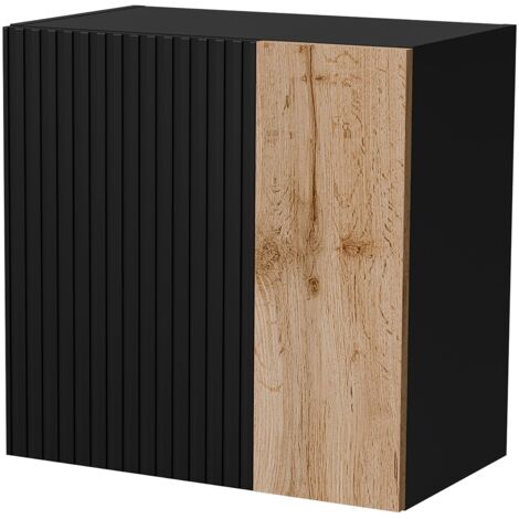 Meuble Mural Papizios, une Étagère, Modulable, 29,8x50h cm Gris Anthracite