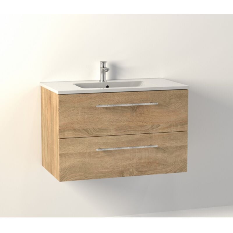 Meuble neptune Bois Clair 80 cm - sans miroir