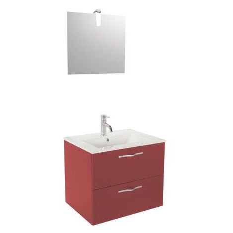 MEUBLE OBVIO S+ mélaminé 60CM ROUGE