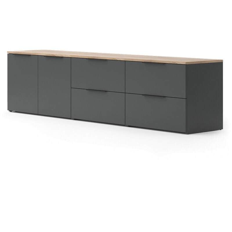 Meuble-paroi Wido, Anthracite, 3 pièces Vicco