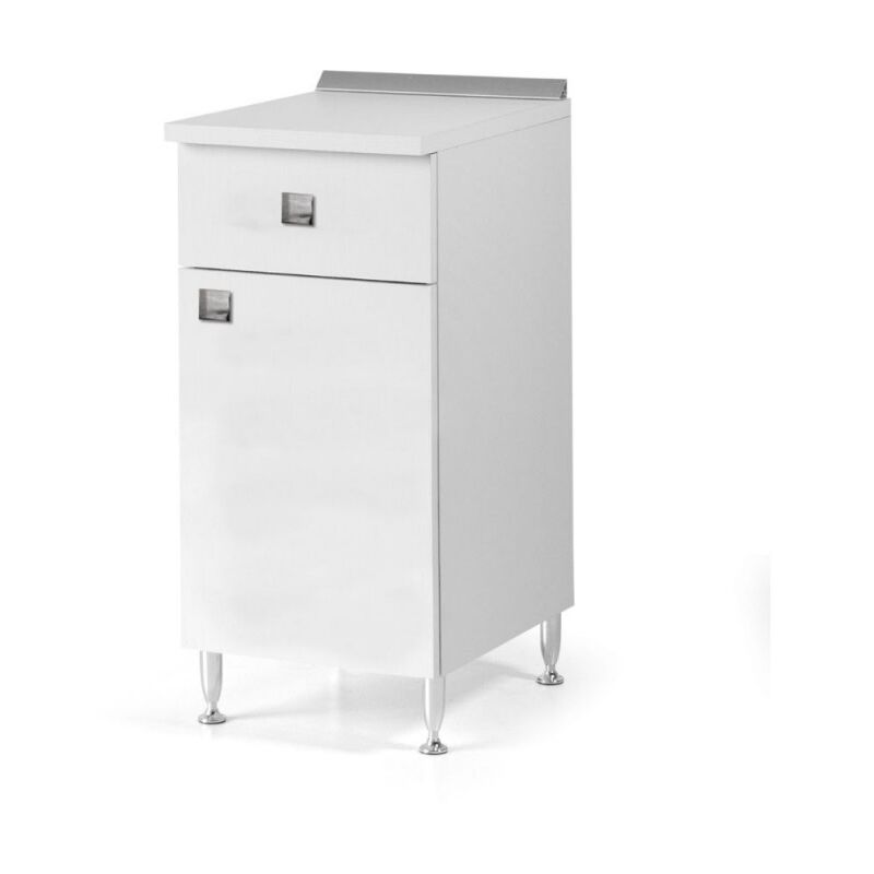 Toscohome - Meuble polyvalent avec tiroir et porte droite blanc 40x50x87H cm - Timon