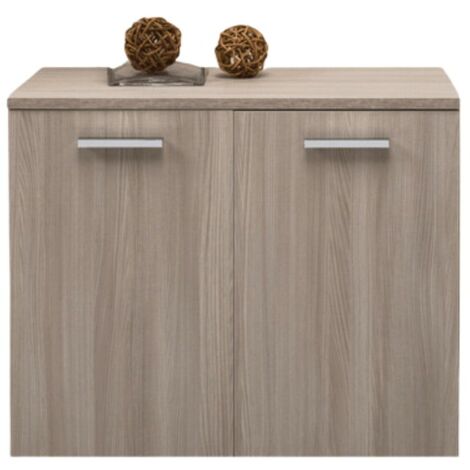 Meuble polyvalent en bois mélaminé pour intérieur orme cm 90xh80x45