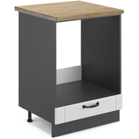 Meuble pour four Fame-Line, Blanc campagne, 60 cm , PT Chêne, Vicco