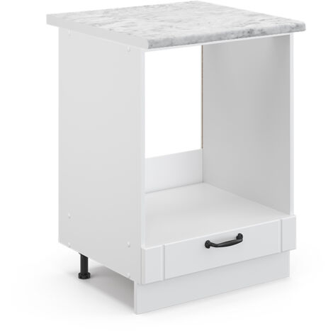 Meuble pour four Fame-Line, Blanc campagne, 60 cm , PT Marbre, Vicco