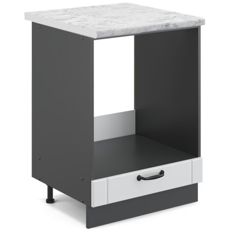 Meuble pour four Fame-Line, Blanc campagne, 60 cm , PT Marbre, Vicco