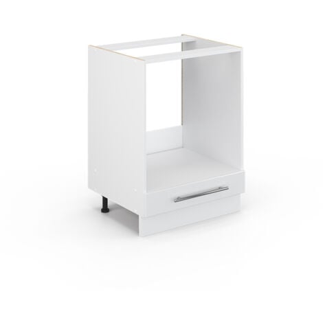 Meuble pour four Fame-Line, Blanc Haute brillance, 60 cm sans plan de travail, Vicco