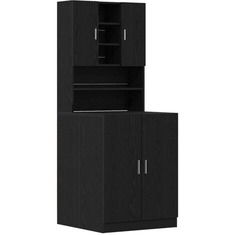 Meuble pour machine à laver 2 pcs Chêne noir CFW22144