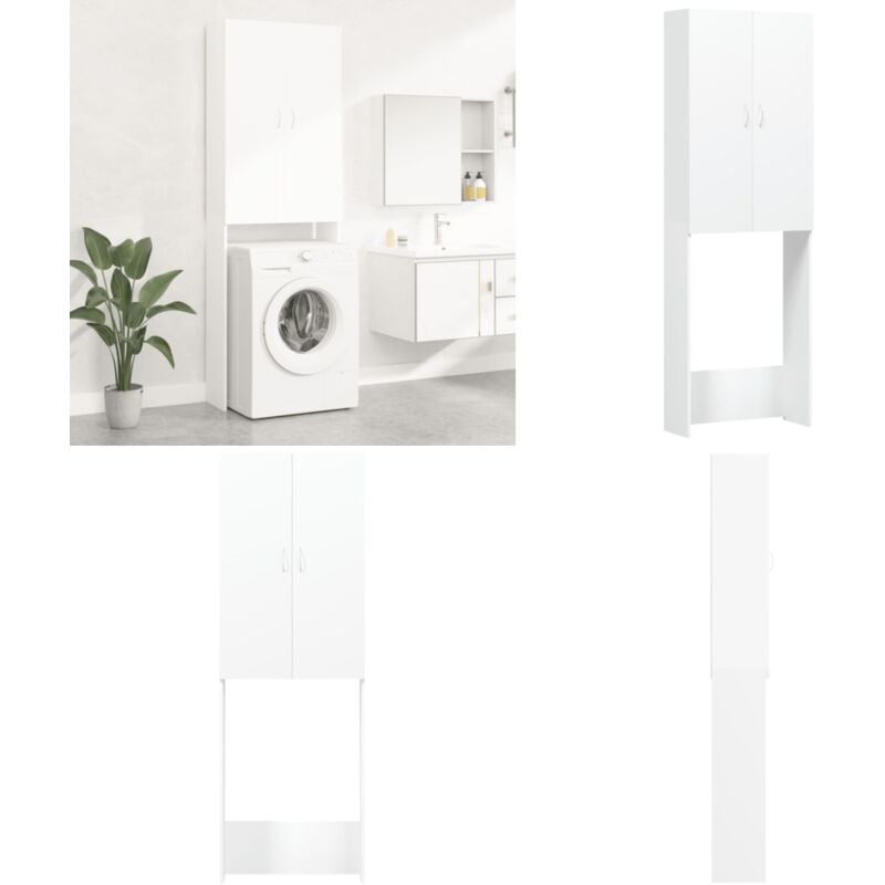 Vidaxl - Meuble pour machine à laver Blanc 64x25,5x190 cm - meuble pour machine à laver - meubles pour machine à laver - Home & Living