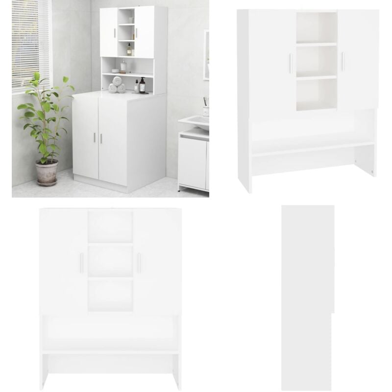 Vidaxl - Meuble pour machine à laver Blanc 70,5x25,5x90 cm - meuble pour machine à laver - meubles pour machine à laver - Home & Living