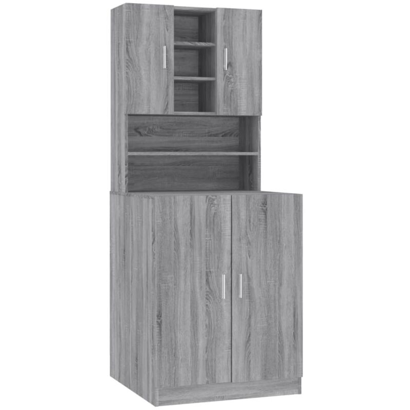 Vidaxl - Armoire pour machine à laver Sonoma gris Bois d'ingénierie