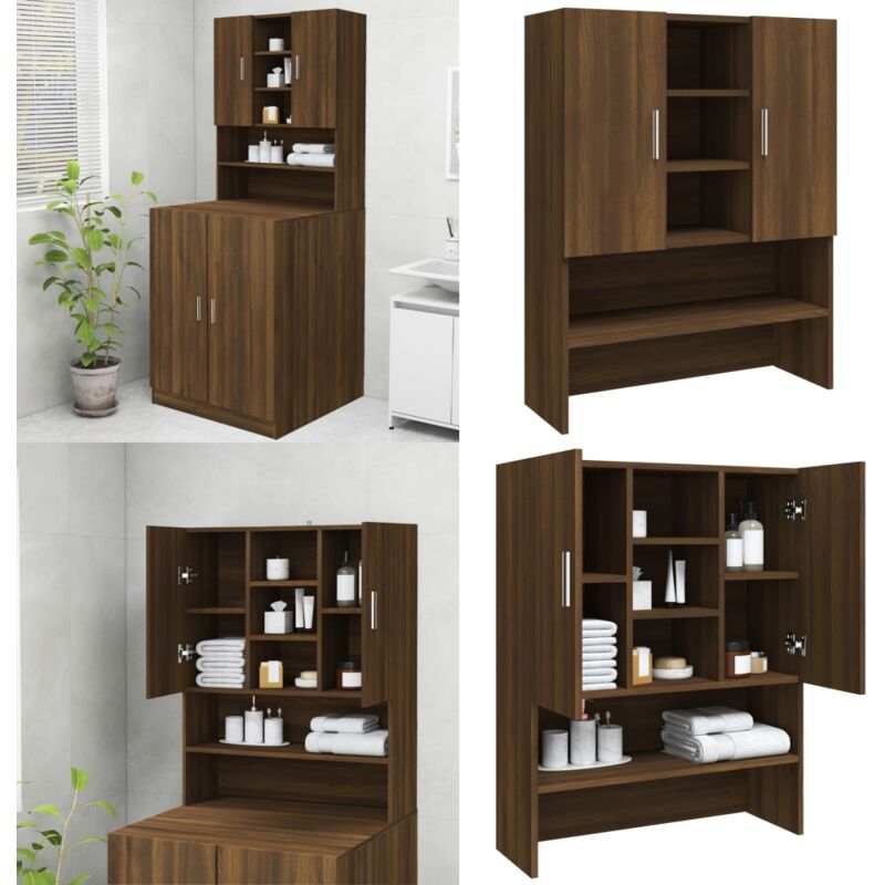 Meuble pour machine à laver Chêne marron 70,5x25,5x90 cm - meuble de machine à laver - meubles de machine à laver - Home & Living