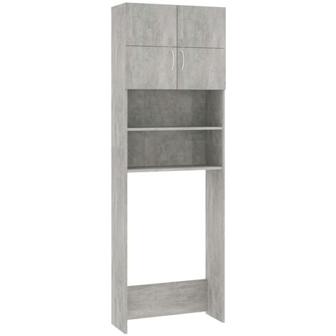 Meuble Pour Machine A Laver Gris Beton 64x25 5x190 Cm Agglomere