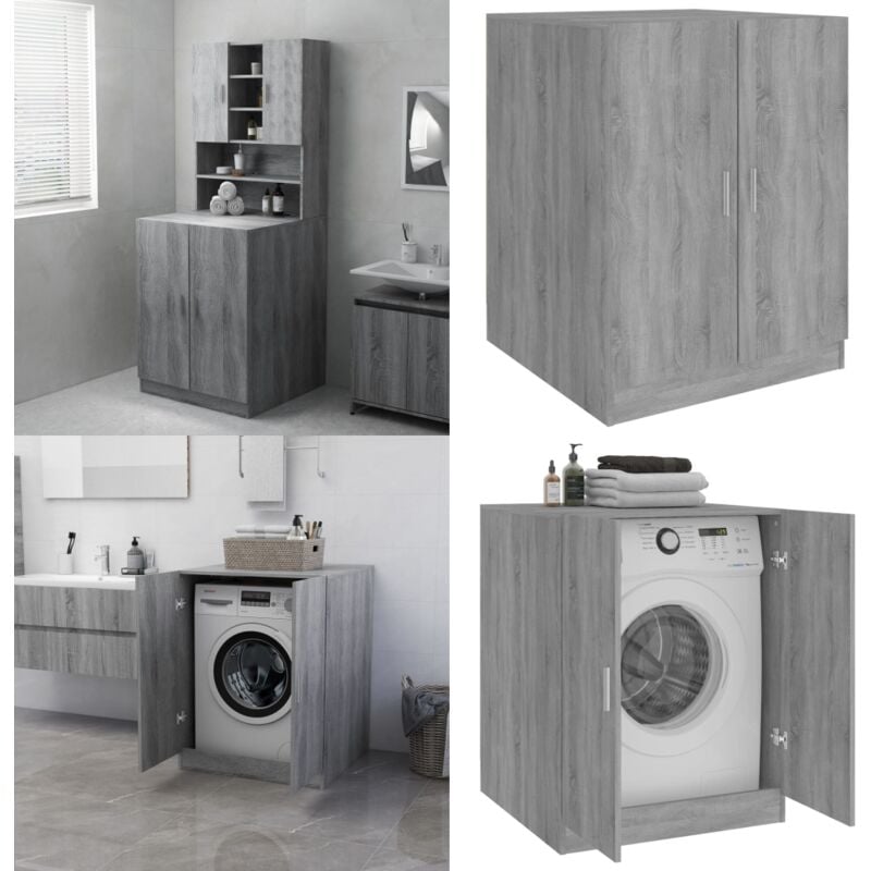 Meuble pour machine à laver Sonoma gris 71x71,5x91,5 cm - armoire de machine à laver - armoires de machine à laver - Home & Living