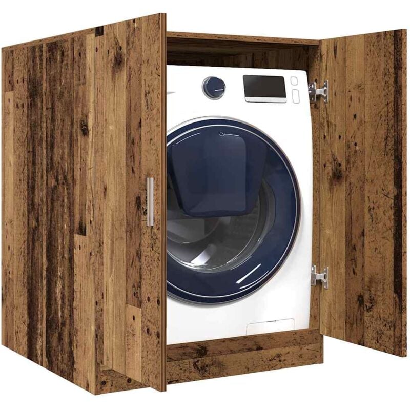 Maisonchic - Meuble pour machine à laver,Armoire de salle de bain,Meuble de salle de bain vieux bois 70,5x71,5x91,5 cm FR859180 design in