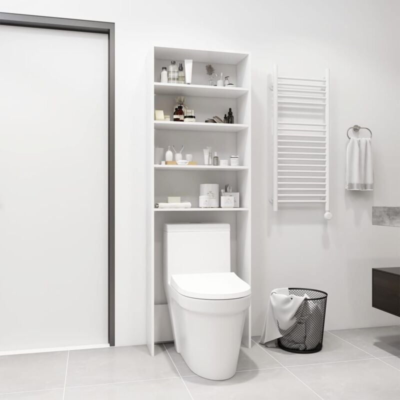 Meuble pour machine à laver,Meuble pour lave-linge Blanc 64x24x190 cm CFW710594