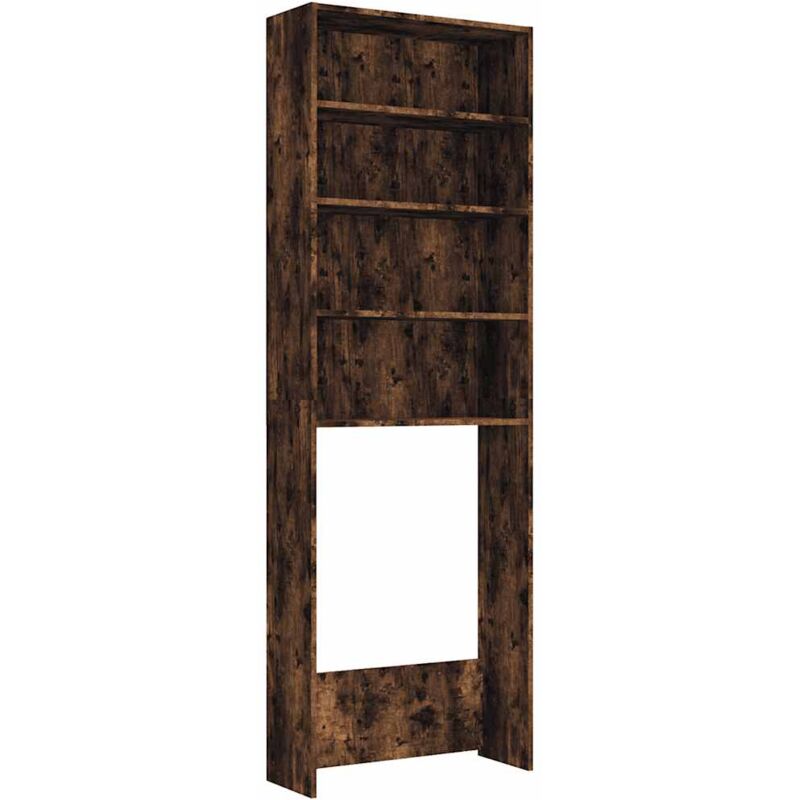 Vidaxl - Meuble pour machine à laver Chêne fumé 64x24x190 cm