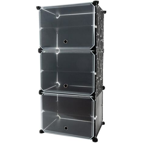 Meuble Range-chaussures modulable - 6 niveaux 12 paires 93X31X44 cm