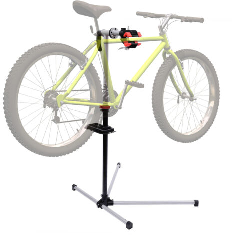 Meuble réparation vélo maison, hauteur réglable rotative, 100x66x180 cm, noir