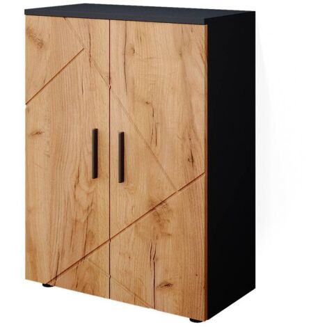 Vicco – Armoire murale de salle de bain 60 cm – Hauteur 81 cm – 2 portes – Panneaux de particules et MDF – Revêtement mélamine – 3 étagères