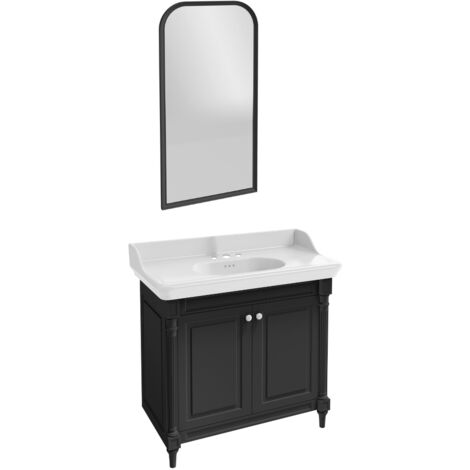 Meuble salle de bain JACOB DELAFON Cléo 1889 plan vasque 3 trous + miroir