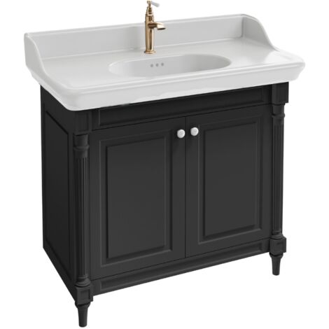 Meuble salle de bain JACOB DELAFON Cléo 1889 plan vasque + mitigeur lavabo or