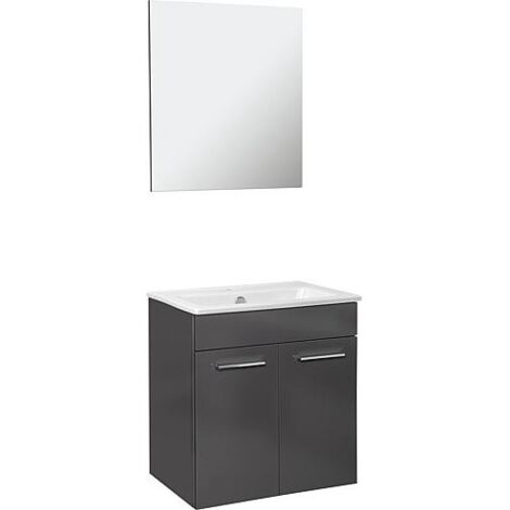 Meuble salle de bain NEO 2.0 largeur 575 mm, anthracite brillant