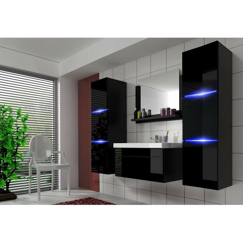 Azura Home Design - Meuble salle de bain perri noir
