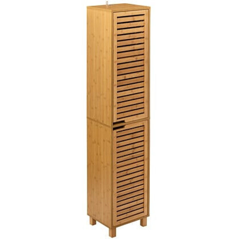 5five Simply Smart - Colonne de rangement en bambou - Beige - l 33 x p 28 x h 168 cm - Cirila - Livraison gratuite