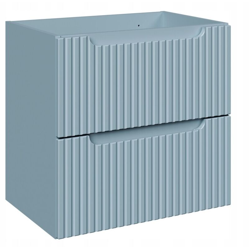 Meuble de salle de bain suspendu sous vasque NOVA DENIM 60 cm &ndash; 2 tiroirs